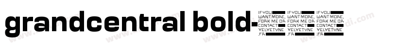 grandcentral bold字体转换
